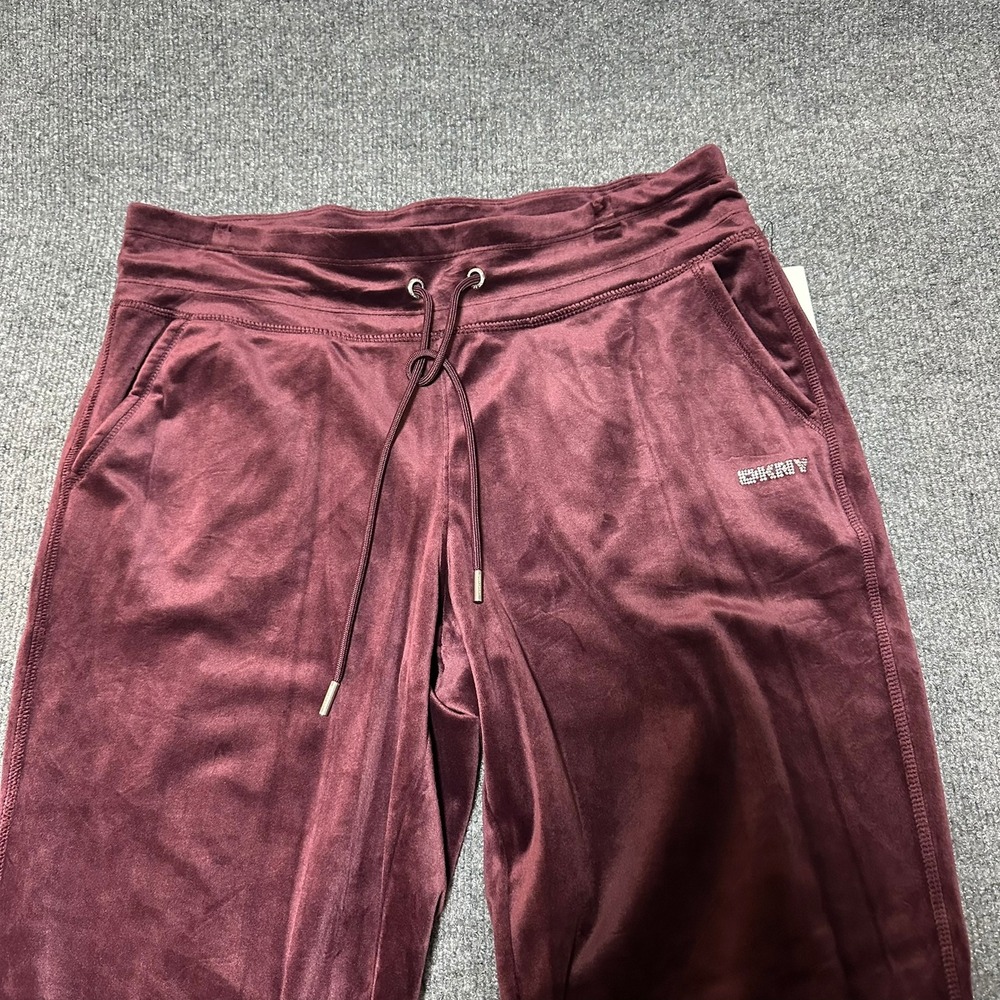 DKNY Sport Womens Velour Hoodie and Jogger Pants Set Maroon Medium DP5J9233 - Picture 8 of 10